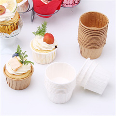 Cake paper cup curling paper cup high temperature resistant muffin muffin cake mold baking paper tray oven coated curling cup