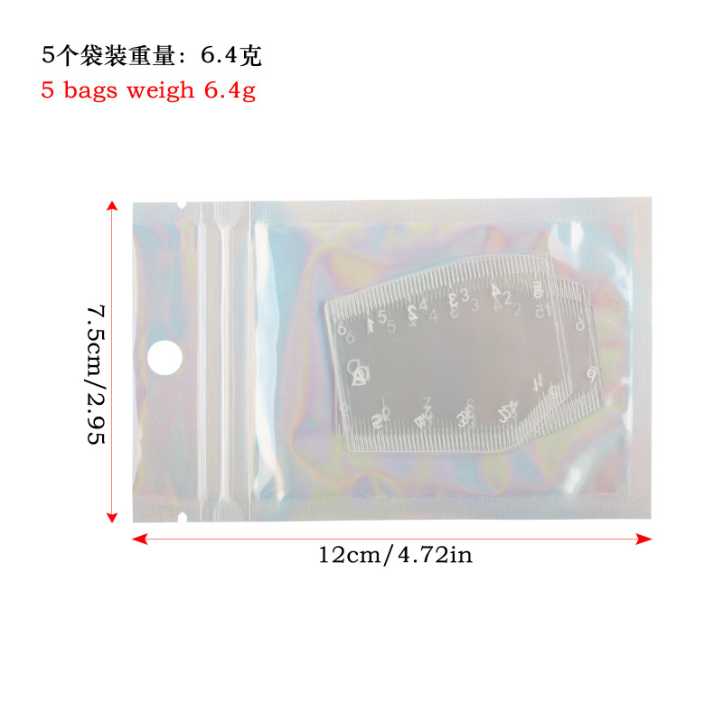 纹绣测量眉尺画眉卡眉形辅助设计画眉定位透明量眉5款眉尺pvc眉型|undefined