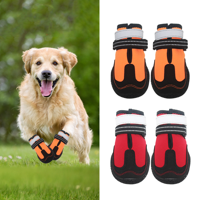 애완 동물 신발 개 신발은 신발 커버 여름 발 커버 중형 및 대형 개 테두리 동물 축산 황금 머리 내마모성 부드러운 바닥 튀김 방지 물