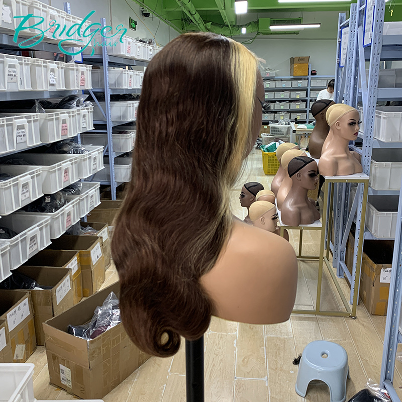 Parrucche di capelli umani con chiusura in pizzo 4*4 biondo castano di fabbrica_voghion.com