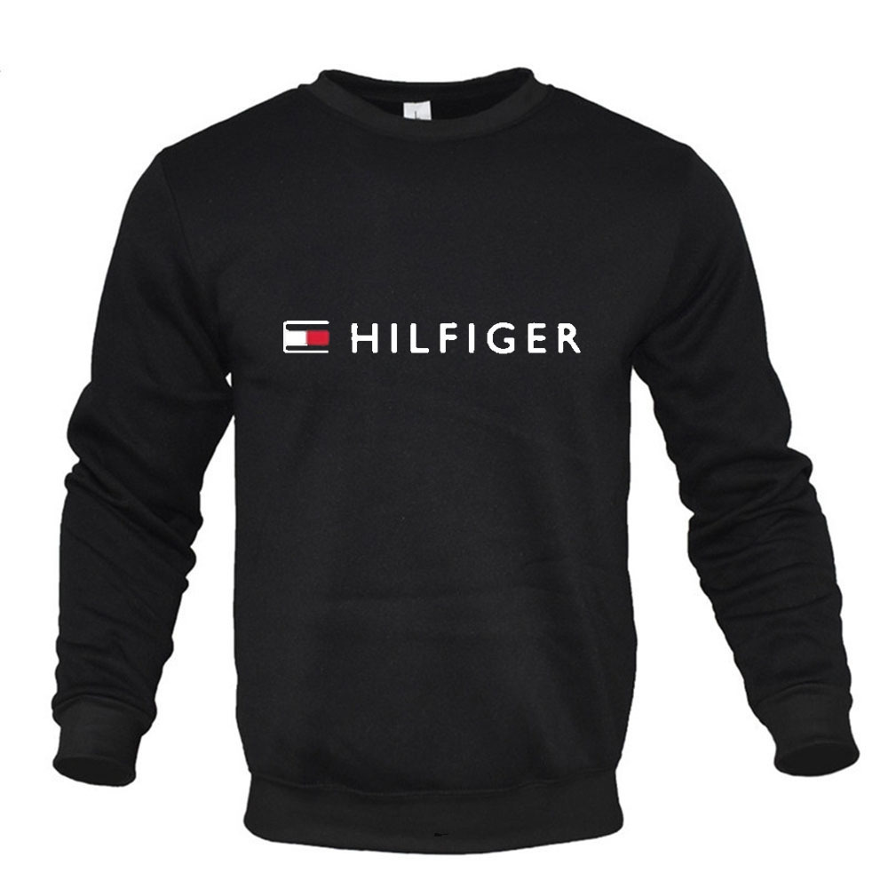 solid color keep warm sports sweatshirt with a round collar