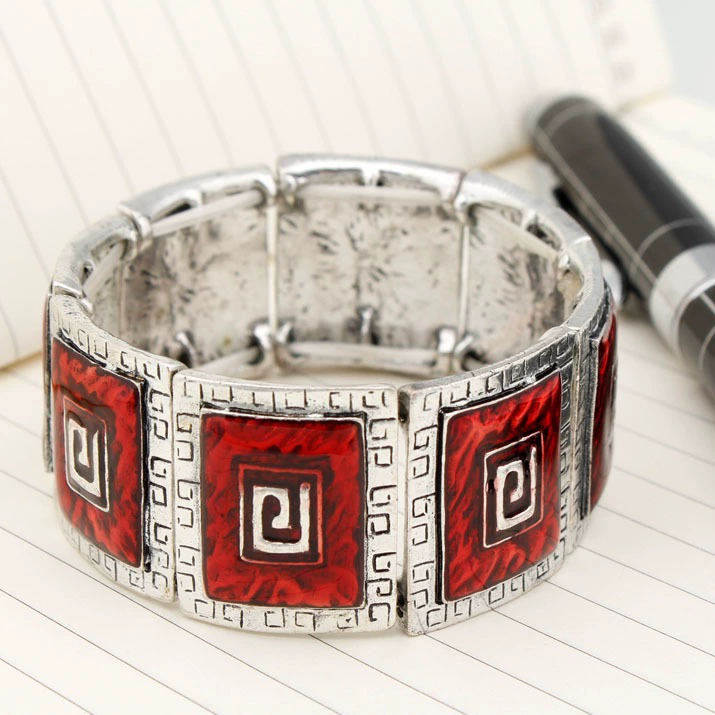 Модный аксессуар, эмаль, эластичная bracelet, европейский стиль