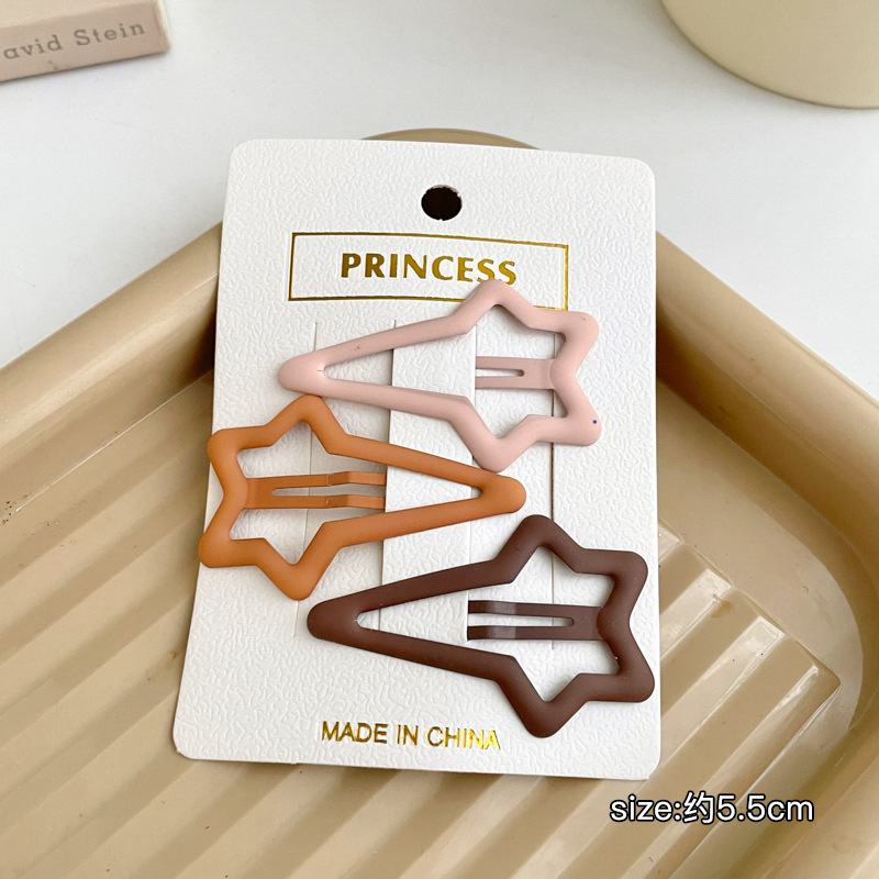 Linda estrella y2g horquilla hembra clip lateral flequillo BB clip horquilla para niños dopamina clip de color tocado