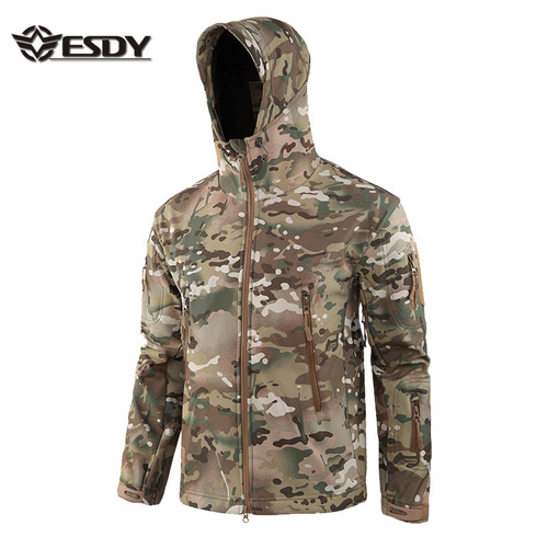 ESDY outdoor camouflage jacket work clothes wholesale soft shell camouflage clothing men's winter mountaineering clothing