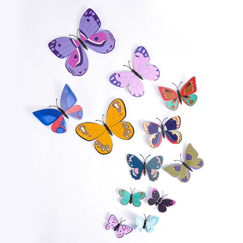 Butterfly creative три-dimensional наклейка на стену спальня красивое украшение пост 12 установленных магнитов и 16 цветов выбор H-003
