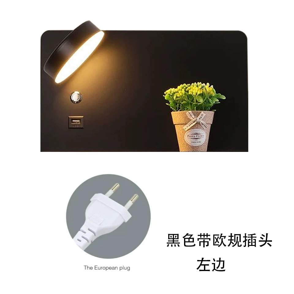 Touch sconce, LED minimalistic reading, lantern for bed, three colors, light luxury style