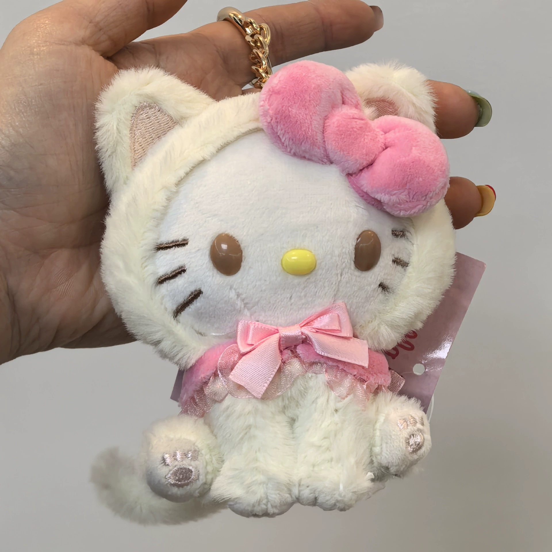 Плюшевый брелок-подвеска Hello Kitty, милый кукольный брелок для сумки, 11 см, легкий и прочный