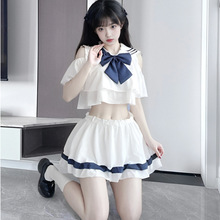 日系清纯水手服情趣内衣制服诱惑纯欲JK制服风透视软妹制服套装