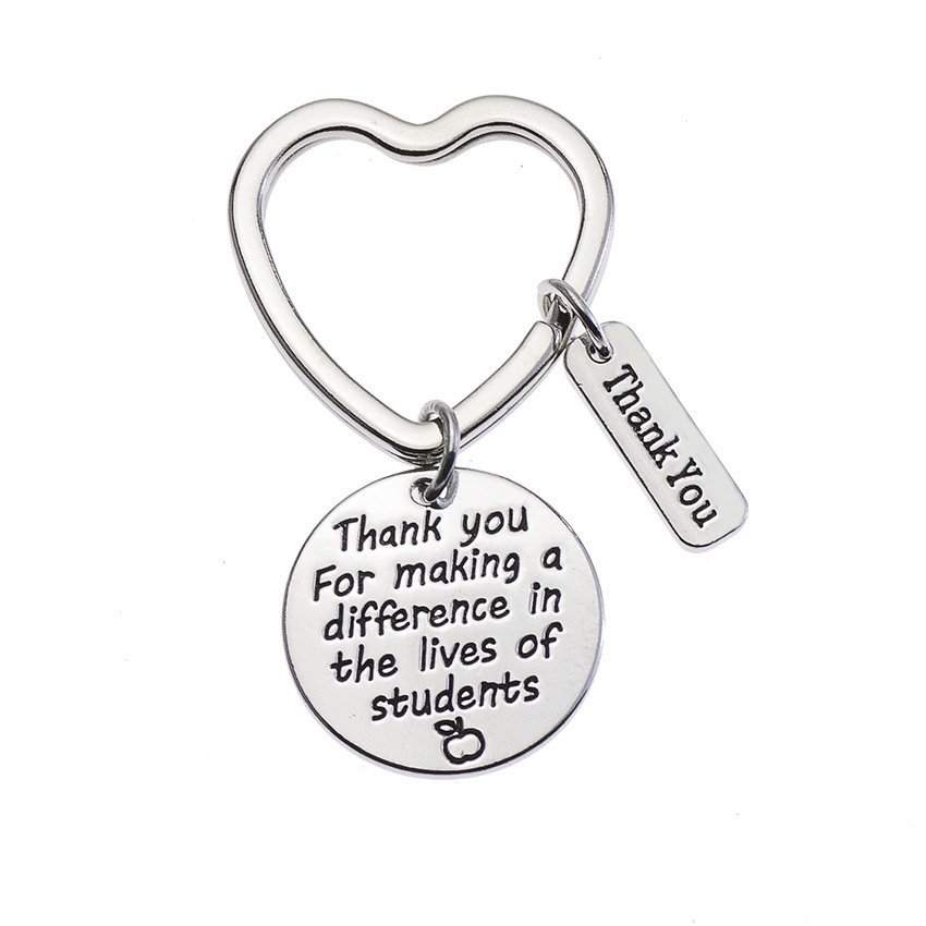 Fashion Stainless Steel Thank You Teachers Keychains display picture 4