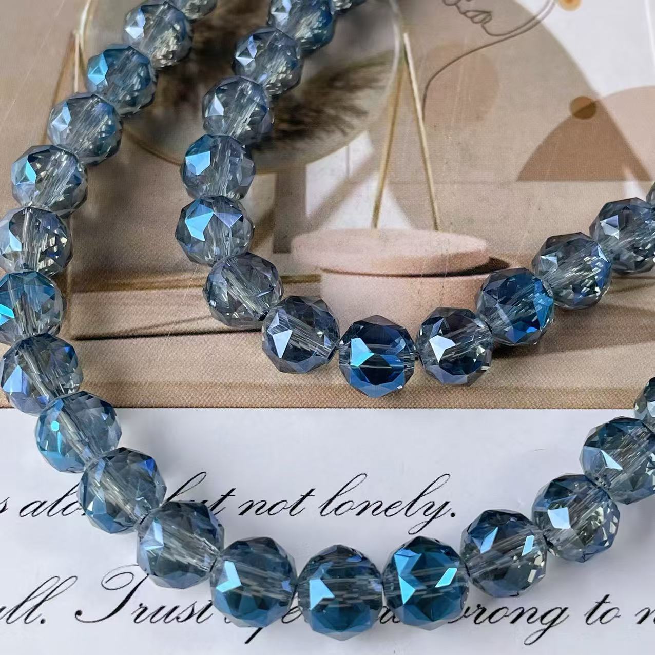 Bola de flores de 8mm Jingjing K9 cuentas sueltas de cristal 64 superficies cortadas con cuentas Accesorios de joyería hechos a mano de bricolaje Pulsera Collar lote suelto image 37