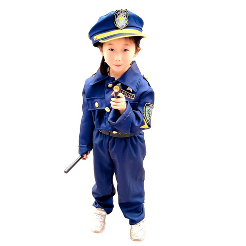 Halloween Child Police Costume Role-Playing Kids Game Outfit Halloween Costume Masquerade Ball Party Attire