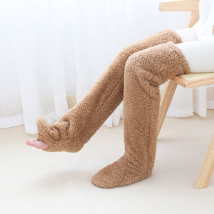 Knee pads for the elderly warm old cold legs knee joint cold-proof long tube socks air-conditioned room sleeping foot guards leg guards thickened
