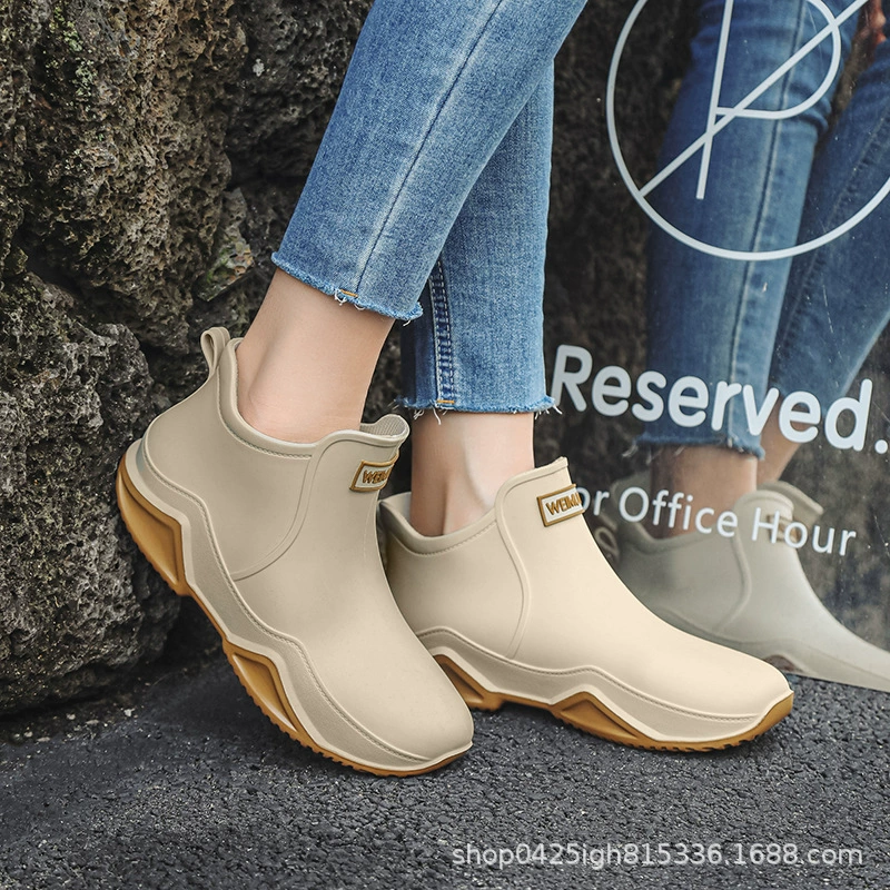 Трансграничные взрывные модные короткие дождевые ботинки для мужчин и женщин