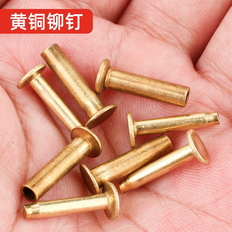 Латунные полые заклепки против стуча из нержавеющей стали гвоздь кухонный нож ручка универсальная медная гвоздь ручной инструмент аксессуары оптом