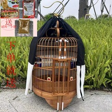 热卖高档广西鸟笼竹精品竹编全套配件手工鹩哥八哥专用竹制