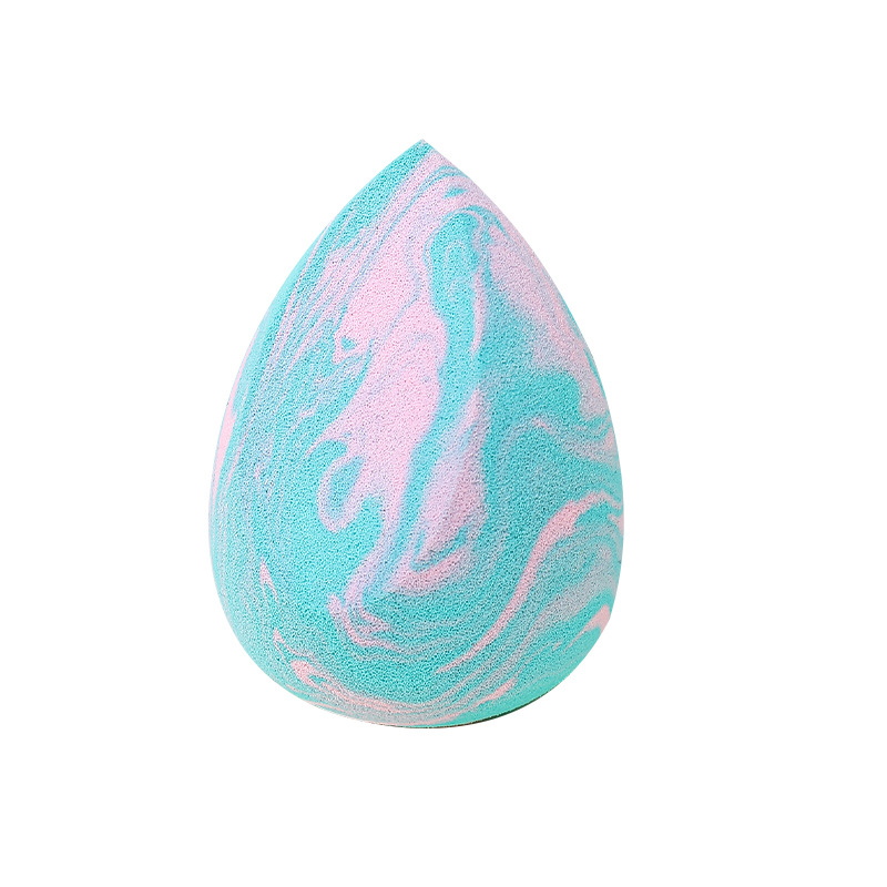 Colores mezclados transfronterizos en forma de gota de maquillaje de belleza en forma de huevo La borla de polvo se agranda con el agua, la fábrica de huevos de esponja de maquillaje sin látex se personaliza al por mayor