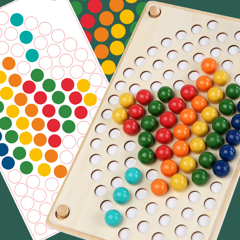 De los niños ins estilo divertido Arco Iris clip cuentas xiaoxiaole juguetes de madera educativos educación temprana palillos entrenamiento concentración