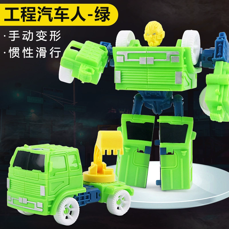 Transformer construction toy, convertible car to robot with minifigure, multiple colors, wholesale