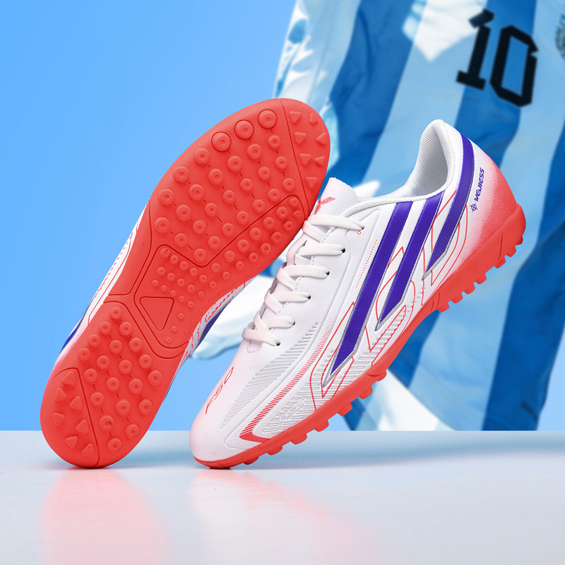 Cross-Border New Model Football Shoes for Men and Women, Adult Long Spike and Short Spike Breathable and Wear-Resistant Football Shoes for Grass Field Practical Training and Competition