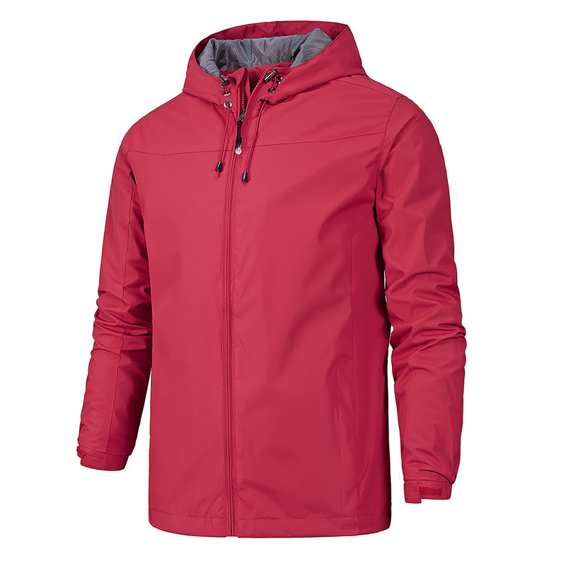 Chaqueta al aire libre de las mujeres otoño capa única delgada a prueba de viento impermeable pareja chaqueta de los hombres imprimible LOGO