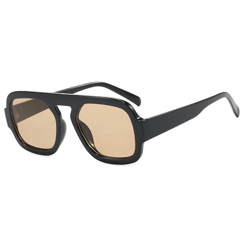 2024 nuevas gafas de sol de caja de piloto de una sola viga de hip-hop de moda, gafas de sol de ciclismo al aire libre europeas y americanas