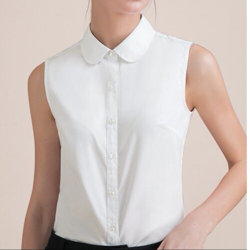 Chiffon shirt, top, women's all-matching new style, Korean inner base shirt, professional shirt, collar vest, sleeveless shirt