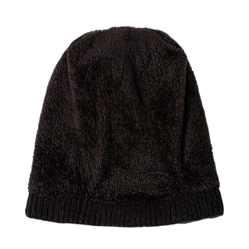 New Pullover Men, Winter Outdoor Solid Color Twisted Flower Plush Warm Knitted Wool Hat For Women_voghion.com