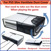 Чехол для PS5 Slim, прозрачный, горизонтальный