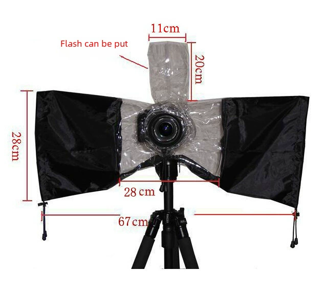 Camera, raincoat, flashing waterproof lamp, waterproof bag