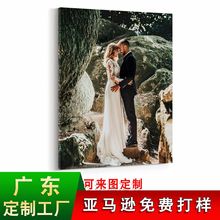 跨境专供现代简约客厅装饰画定制喷绘帆布画芯无框画风景餐厅挂画