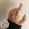 Retro one size fashionable brand ring hip-hop style, on index finger