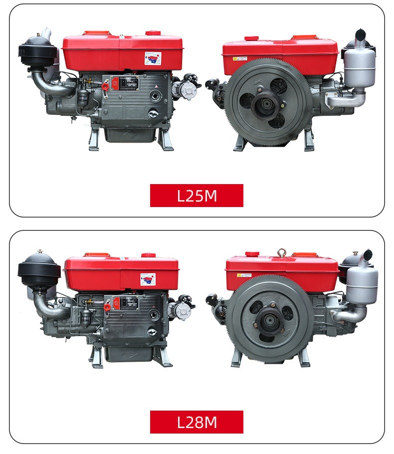 Changzhou Original Single-Cylinder Diesel Engine 12/15/18/20 Horsepower Water-Cooled Small Tractor Electric Start