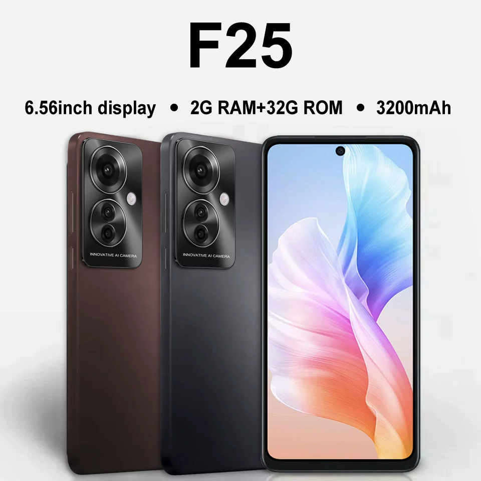 Форм-фактор F25 кросс-бордер смартфон 2+32ГБ большую память 3200мАч батарея 6,56-дюймовый большой экран мобильный телефон 2+16МП