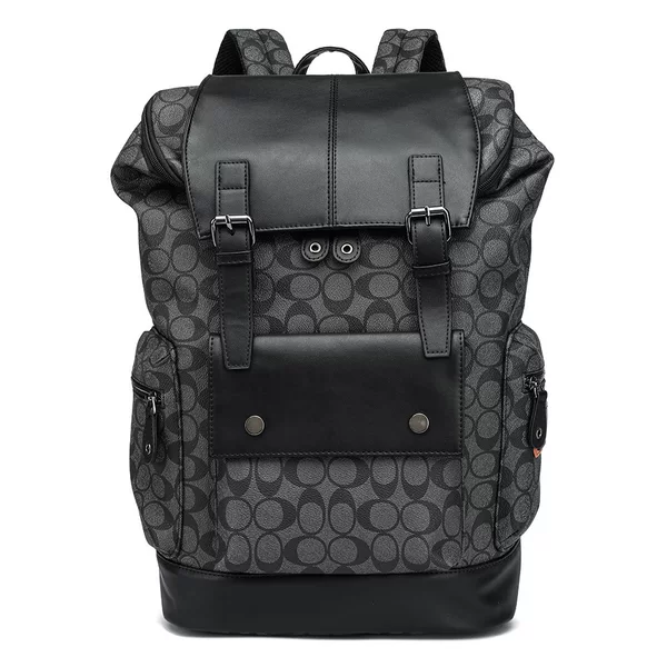 Korean Style Men's Leather Backpack, Fashionable Student School Bag, Travel Backpack, Casual Business Trip Travel Bag