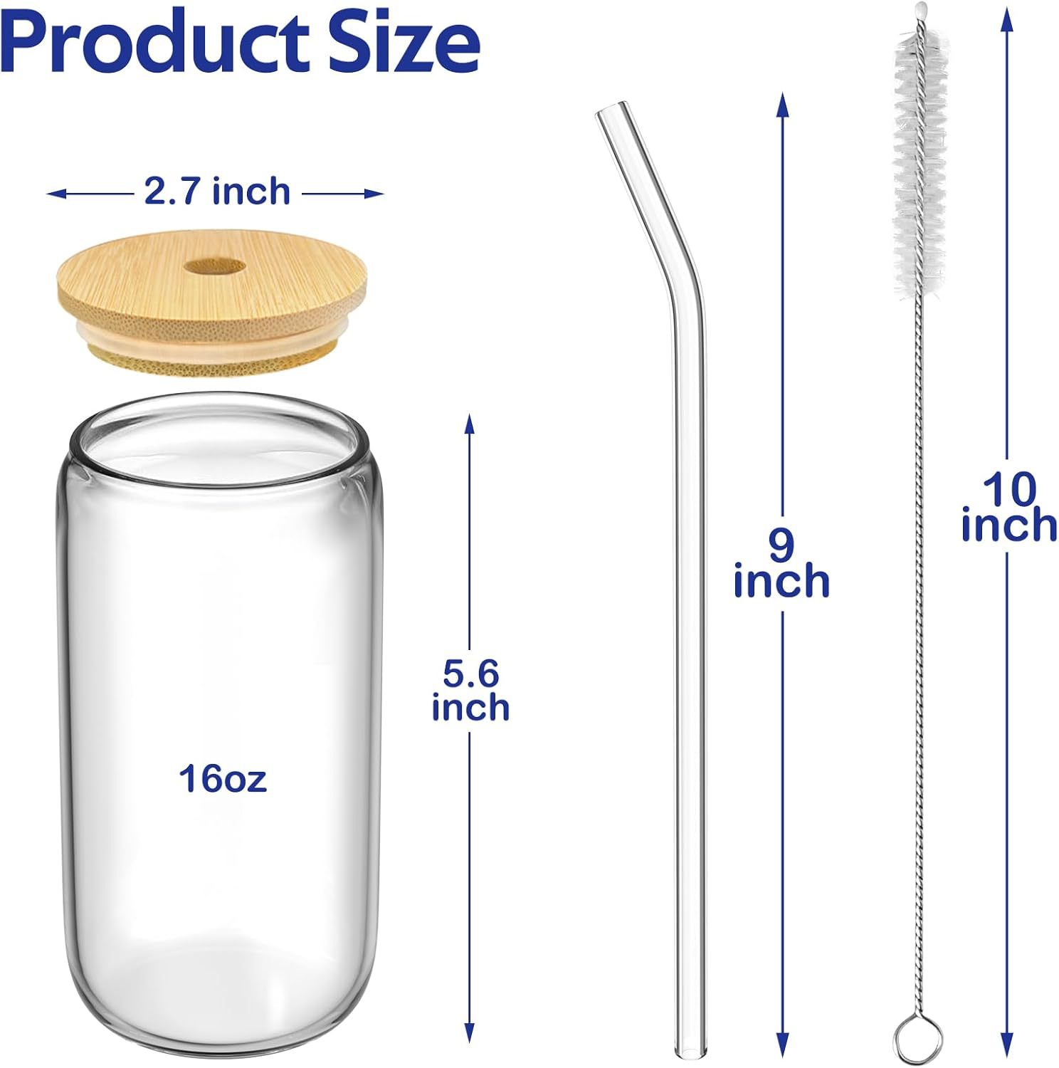 Amazon explosivo taza de Coca-Cola taza de vidrio de agua alta temperatura taza de borosilicato de alto valor facial tapa de bambú botella de bebida de paja