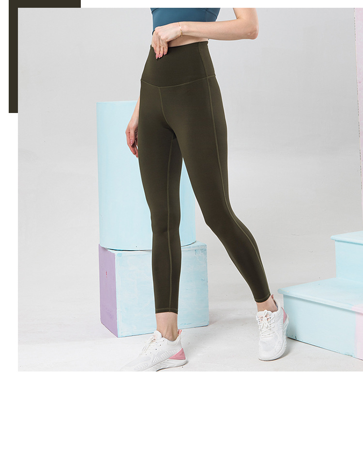 Solid color seamless sport leggings NSJO48322