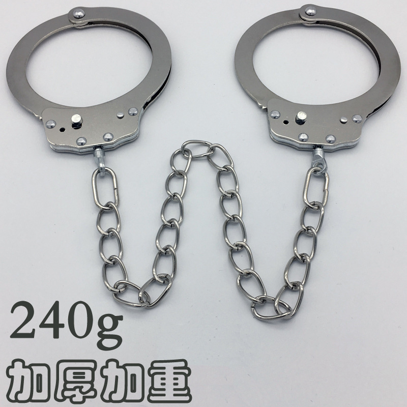 Esposas de juguete espeso esposas de plata esposas de acero inoxidable esposas de acero inoxidable esposas de acero inoxidable esposas