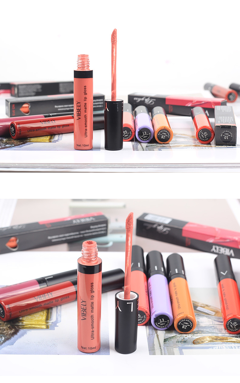 VIBELY Cross-border Makeup Amazon matte non-stick cup lip gloss Non-fading long-lasting liquid Lipstick Export version undefined