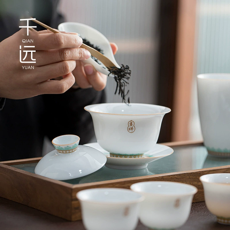 Stone oolong, tea cup for home use, ceramic tea set, handmade, hand painting