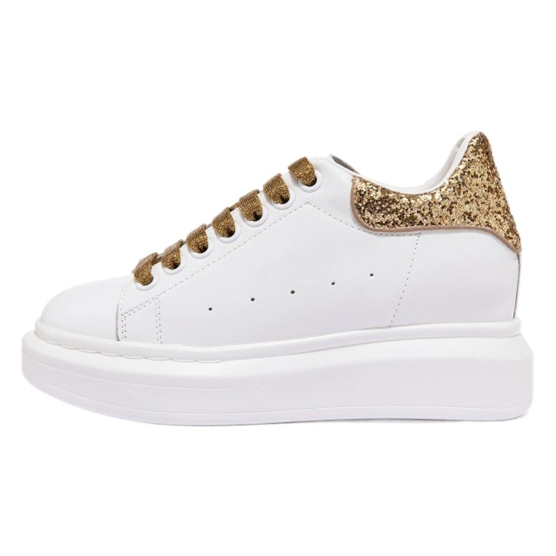 2025 новые универсальные белые туфли McQueen для женщин на весну и осень, повседневная обувь из натуральной кожи с дышащей внутренней частью и утолщенной подошвой