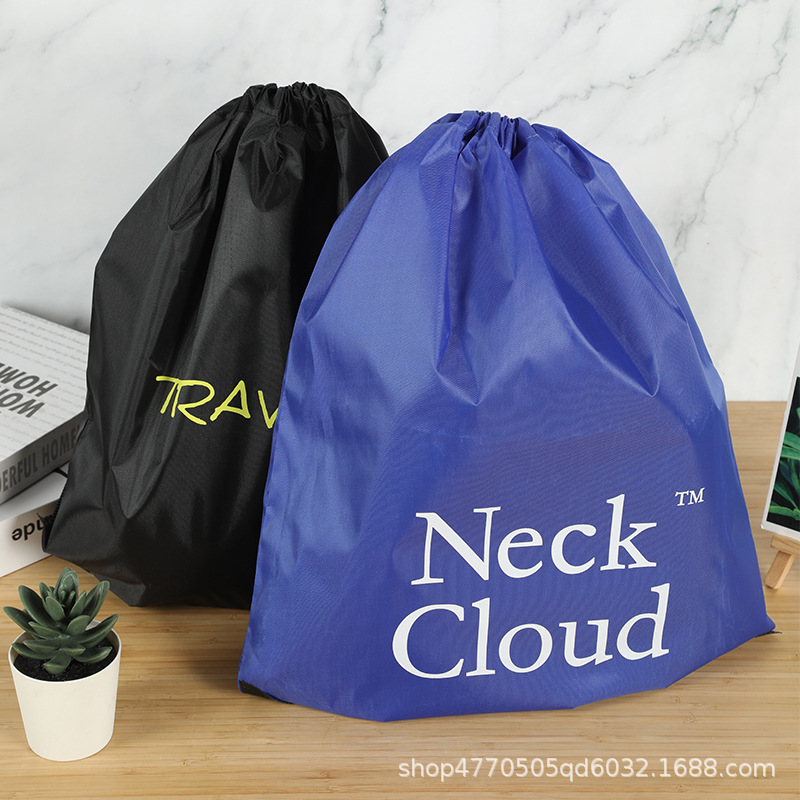 210D涤纶束口袋定制防水牛津布抽绳广告双肩背包马拉松抽绳包批发