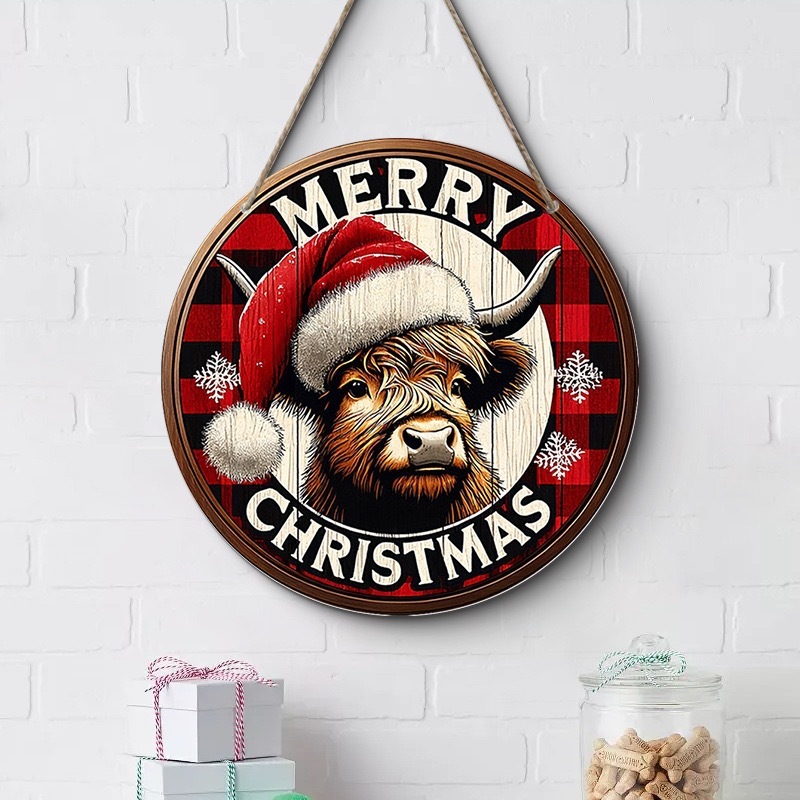 クロスボーダークリスマスクリエイティブ吊り下げ装飾木製工芸品ラウンドドアサイン木製吊り下げタグシリーズ 20Cmos 吊り下げ|undefined