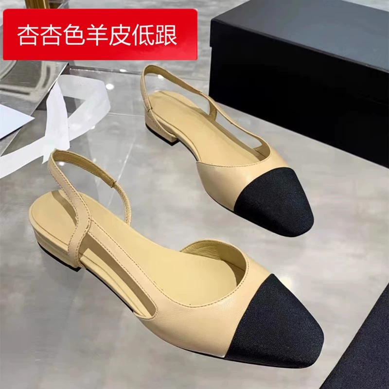 Качественные туфли на каблуке, сандалии, обувь, в стиле Chanel, натуральная кожа, французский стиль