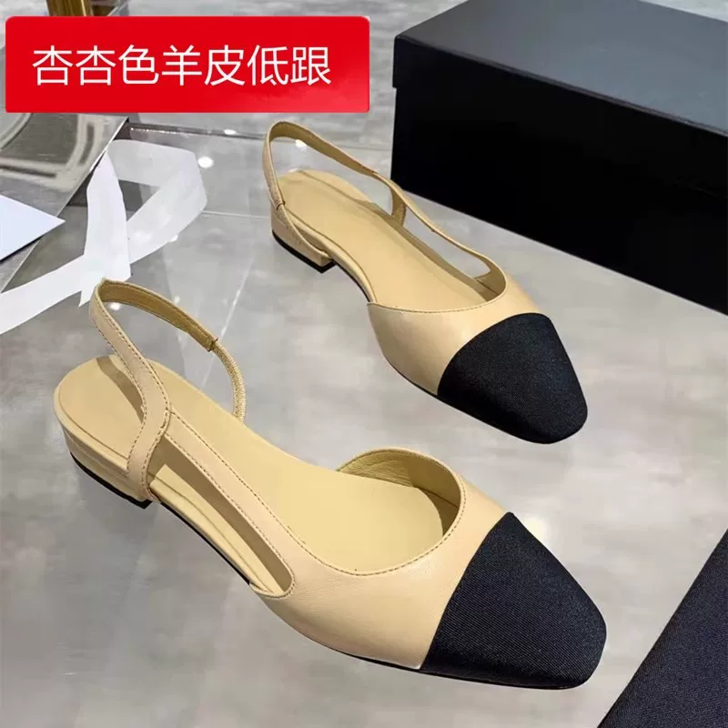 Качественные туфли на каблуке, сандалии, обувь, в стиле Chanel, натуральная кожа, французский стиль