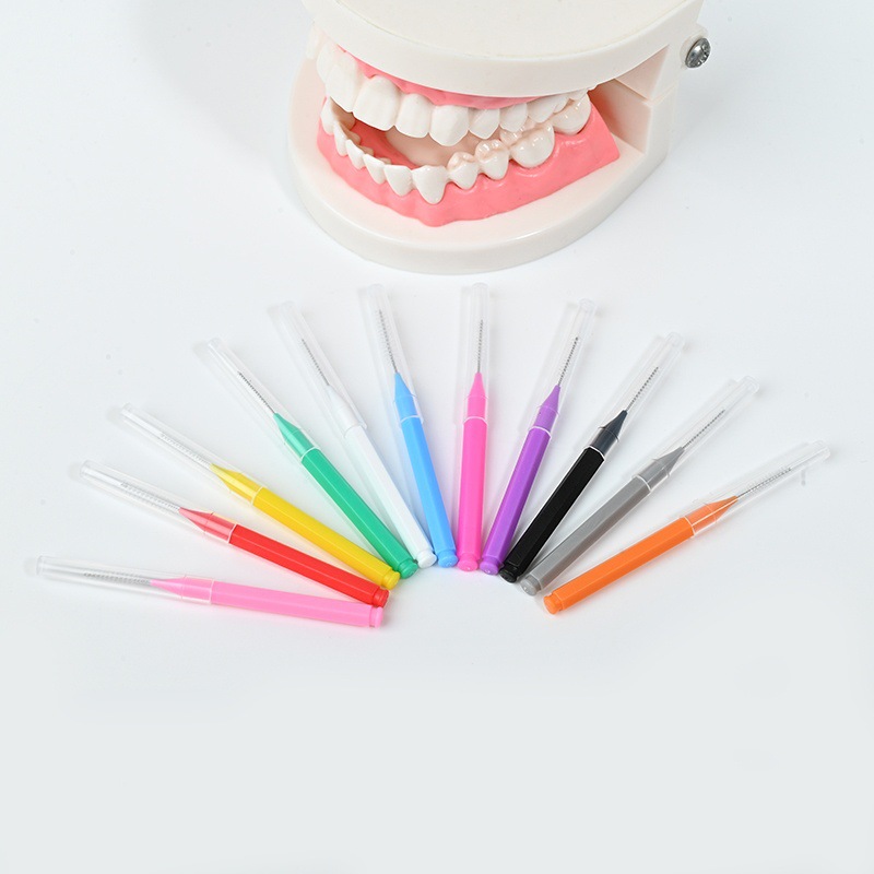 Cross-border I-type pencil-shaped interdental brush, tooth gap brush, orthodontic toothbrush, oral care, in-stock manufacturer