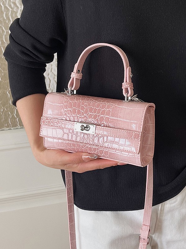 Texturas de alta calidad de moda de cocodrilo Kelly bolso de mano pequeño bolso cuadrado para mujeres nuevas ventas calientes de moda de lujo ligero mochila