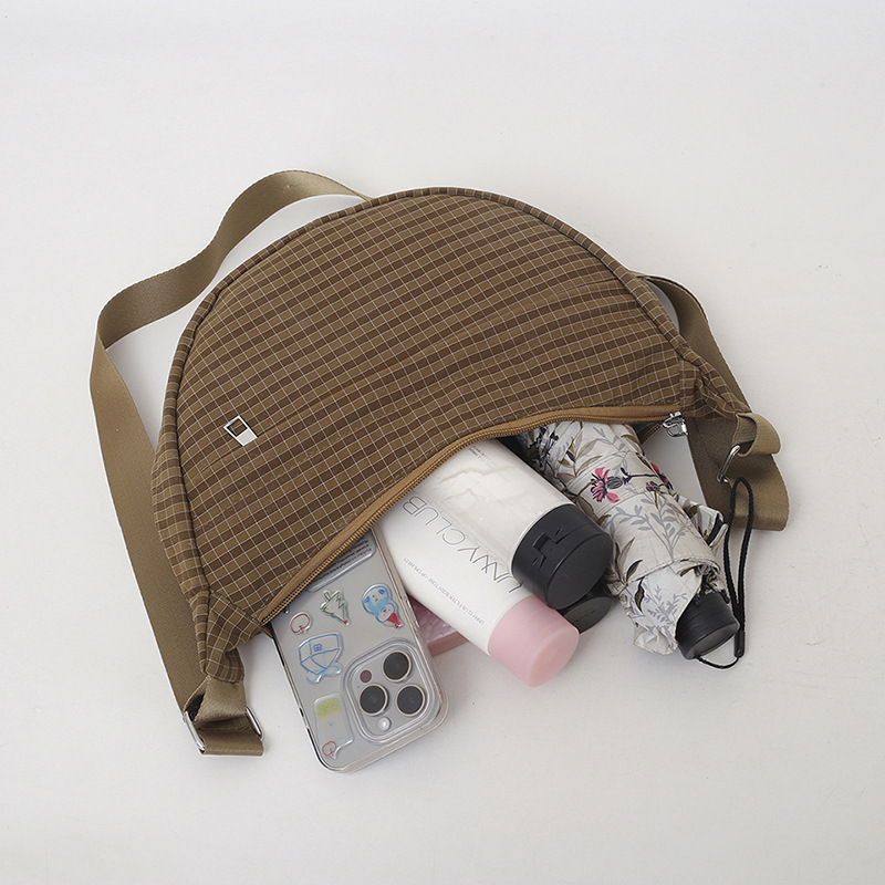 Bolso de mujer Waffle Nylon bolso de medio mes bolsa casual de moda versátil gran capacidad de hombro mochila bolso de bolsas image 3