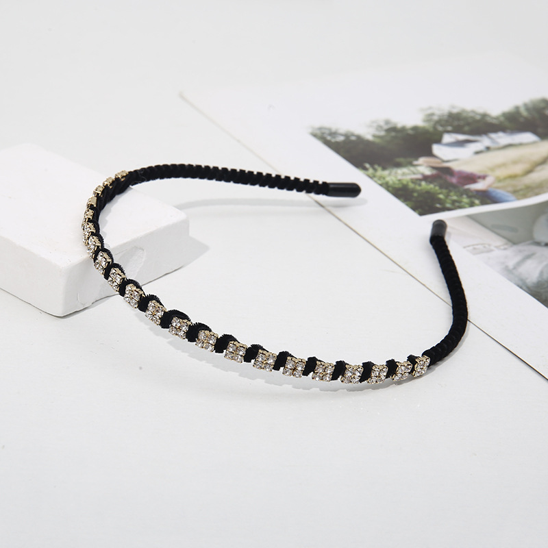 Estilo japonés y coreano elegante diadema accesorios para el cabello de moda de las nuevas mujeres sol flor envuelto diadema de franela brillante rhinestone tocado mujeres