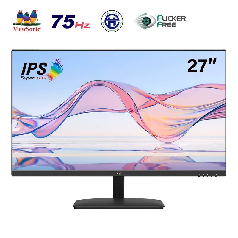 优派27英寸IPS直面液晶屏 台式电脑主机高清办公游戏1080P显示器