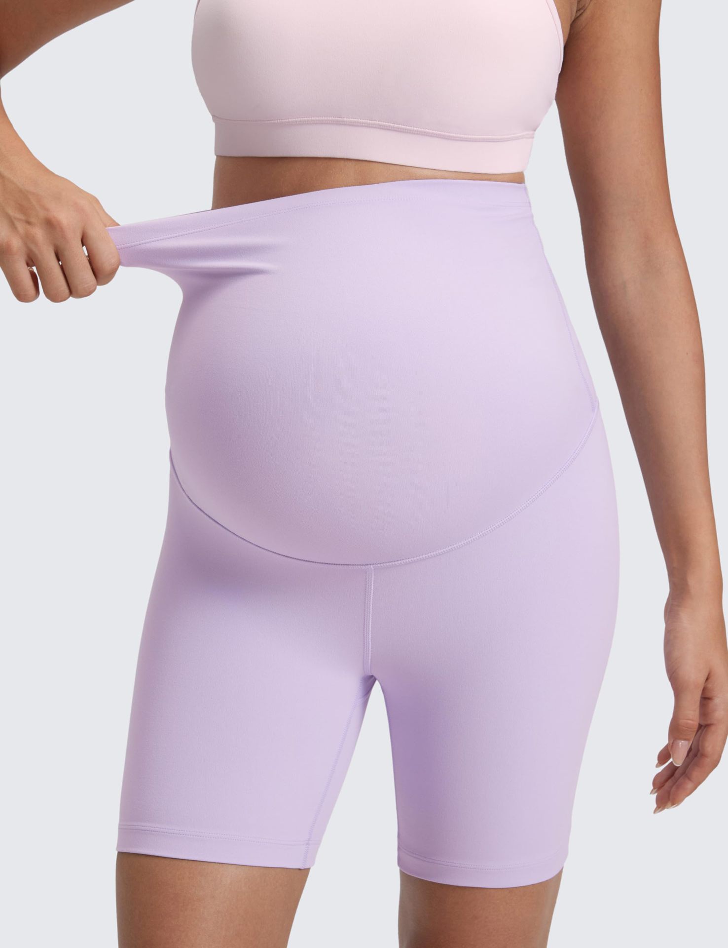 Maternity Capri Yoga Pants Belly-Support Seamless Nylon Maternity Capri Yoga Pants Belly-Support Seamless Nylon